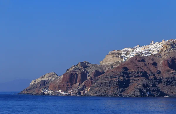 Landschaft mit Oia-Stadt — Stockfoto