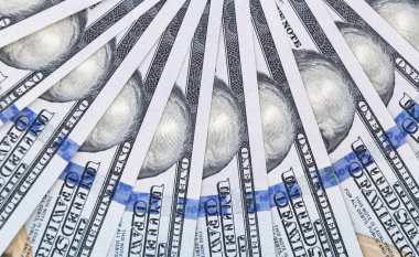 yelpaze şeklinde dolarlık banknotlar