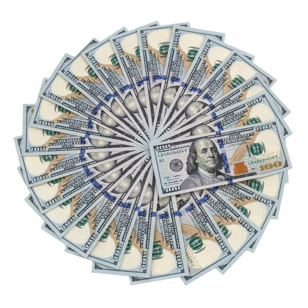 Cirkel solfjäderformade dollar — Stockfoto