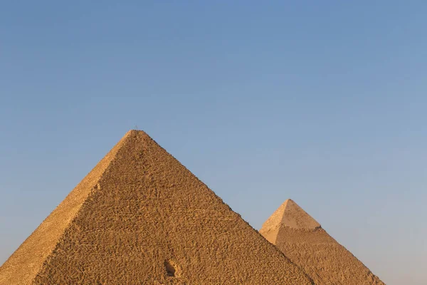Pirâmides de Khufu e Khafre — Fotografia de Stock