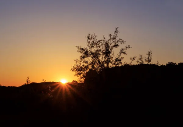 Günbatımı kırsal — Stok fotoğraf