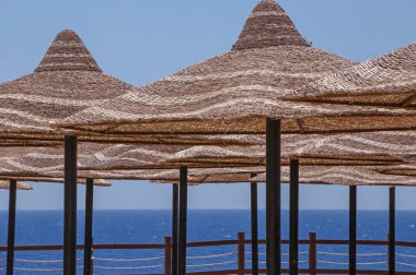 Kızıldeniz Resort'ta plaj şemsiyeleri