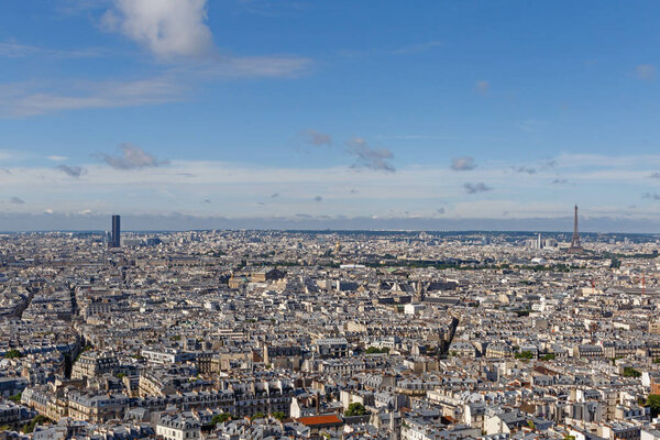 Cityscape of Paris at summer day