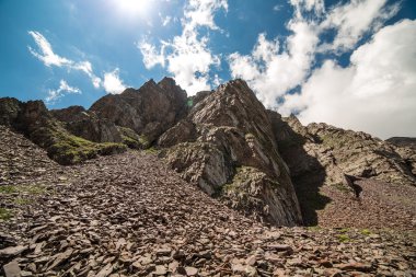 dağlar ve Tien Shan buzulların