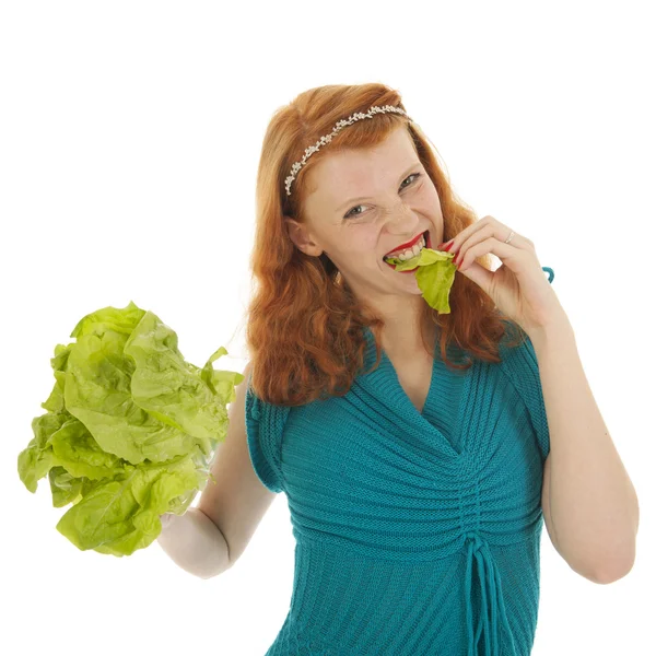 Mujer joven a dieta — Foto de Stock