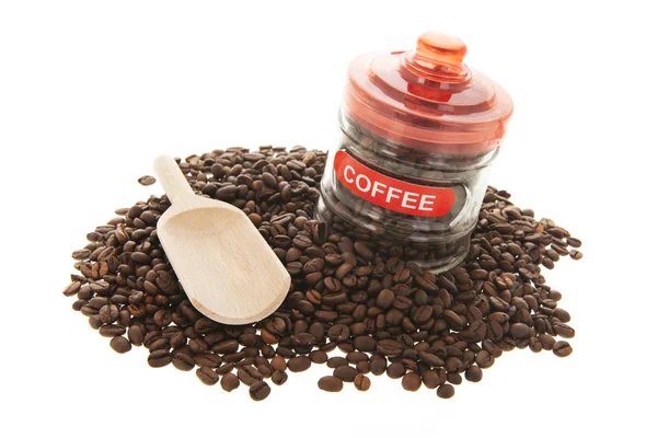 Скляних каструлю кави — стокове фото