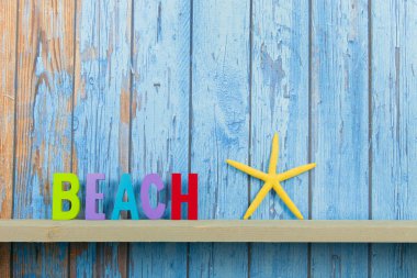 Plaj arka plan metin ile