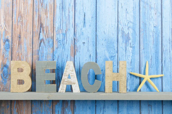 Пляжный фон с текстом — стоковое фото