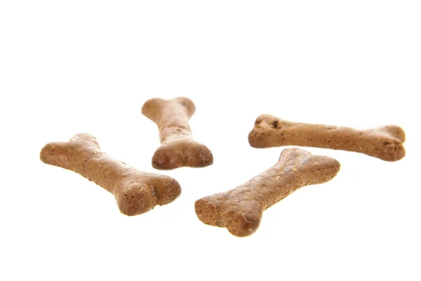 Печиво для собак ізольоване над білим — стокове фото