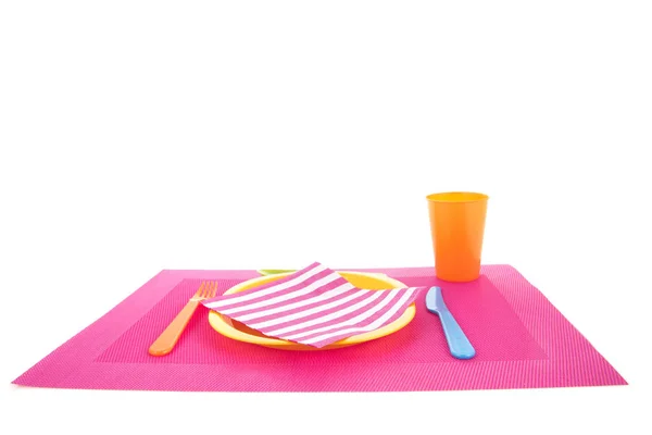 Set table on white — Stock Photo, Image