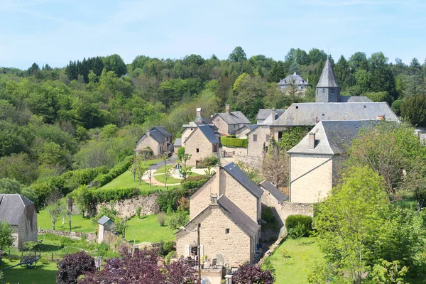 Village Treignac i Haute Vienne - Stock-foto