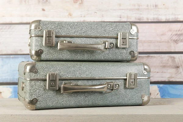 Vintage travel suitcases — Stock Photo, Image