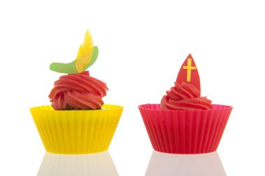 Hollandalı Sinterklaas cupcake