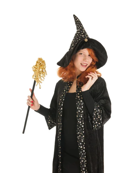 Злая ведьма на Хэллоуин — стоковое фото