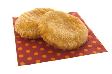 Beyaz arka plan üzerinde izole Apple beignets