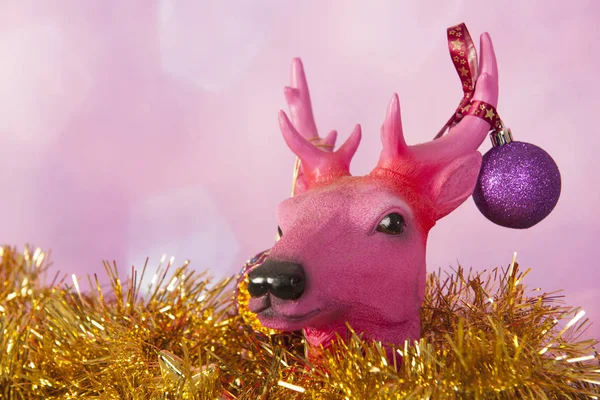 Christmas reindeer with ornaments — Stock Photo, Image