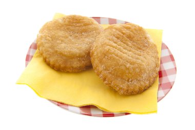 Beyaz arka plan üzerinde izole Apple beignets