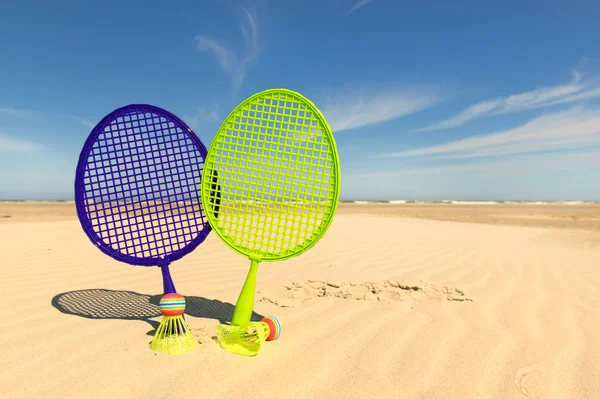 Пляжный теннис — стоковое фото