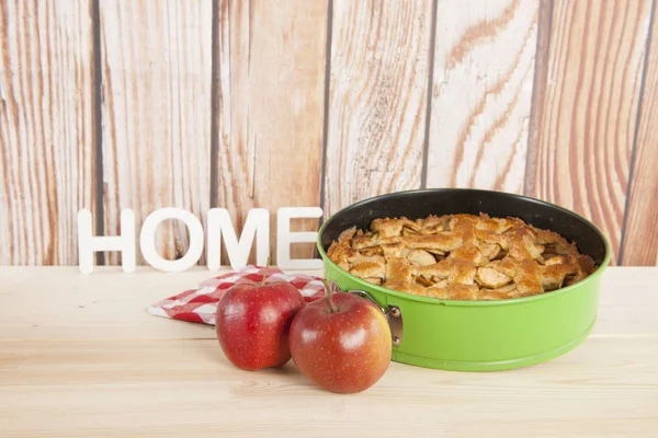 Torta di mele fatta in casa — Foto Stock