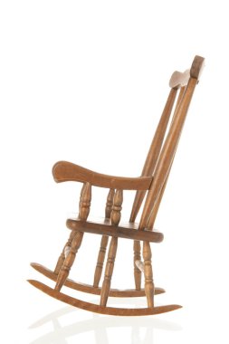 ahşap sallanan sandalye