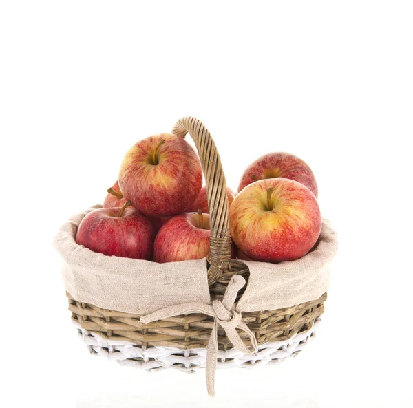 Basket red apples — Stock Photo, Image