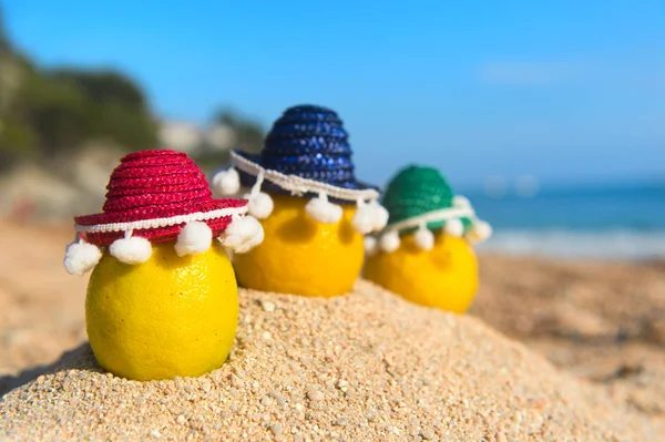 Hiszpańskiej cytryny na plaży — Zdjęcie stockowe