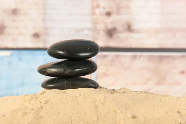 Piedras balance negro — Foto de Stock