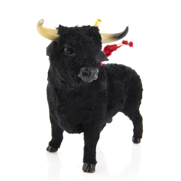 Іспанська bull ізольовані над білим тлом — стокове фото