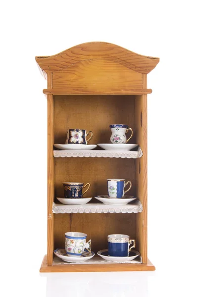 China cabinet with crockery — Stock Photo, Image