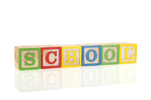 Kolorowe Edukacyjne Zabawki Drewniane Bloki Liter — Zdjęcie stockowe
