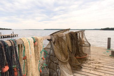 Korsika 'da balık ağları