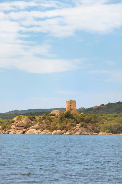 Coast Corsica with Genoese tower — Stock Photo, Image