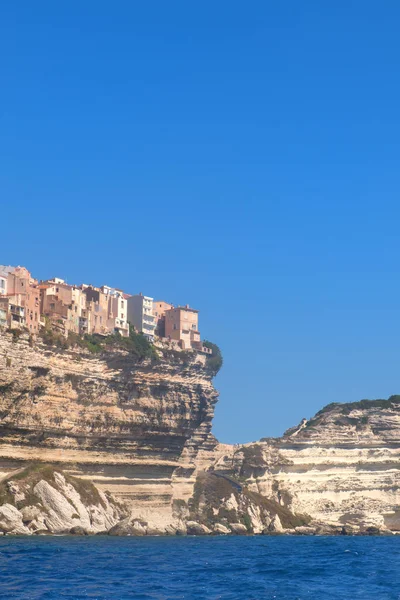 Ciudad Bonifacio Costa Córcega Francesa — Foto de Stock