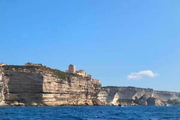 Stadt Bonifacio Auf Den Felsen Süden Französisch Korsikas — Stockfoto