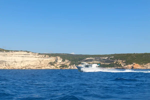 Korsika Nın Güney Kıyısında Tekne Gezisi — Stok fotoğraf