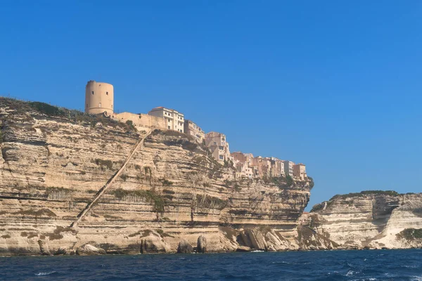 Cidade Bonifacio Costa Córsega Francesa — Fotografia de Stock