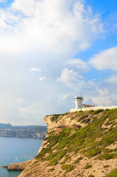 Weather Station Coast Island Corsica Bonifacio — Stock Photo, Image