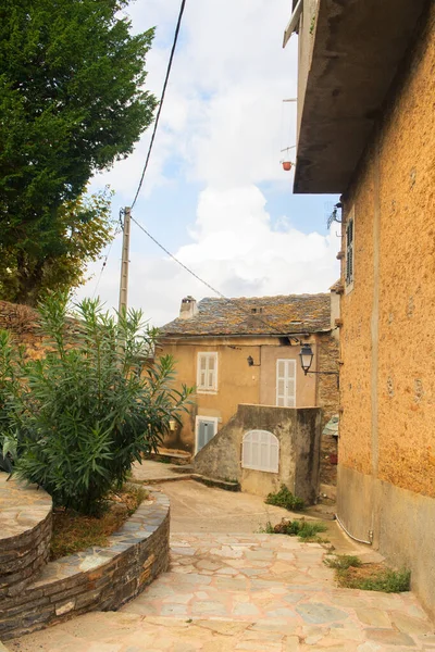 Mirando Través Little Lane Pueblo Francés Casinca — Foto de Stock