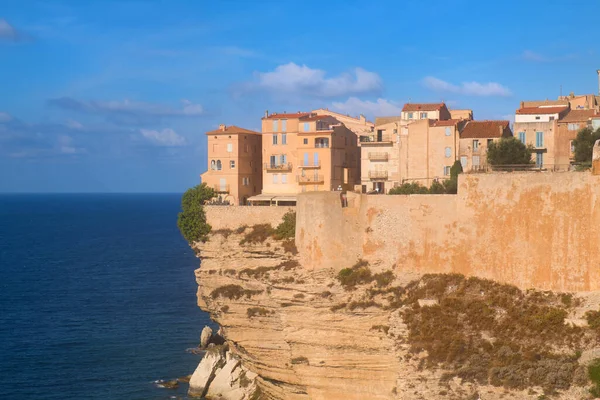 Stadt Bonifacio Auf Den Felsen Süden Französisch Korsikas — Stockfoto