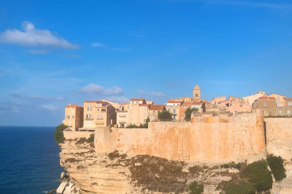 Stad Bonifacio Rotsen Het Zuiden Van Frans Corsica — Stockfoto