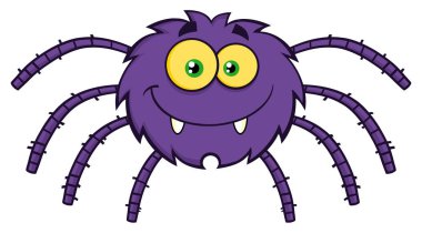 Mor Halloween örümcek 