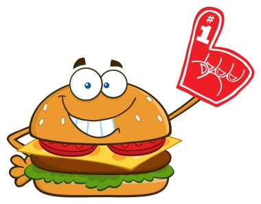 Burger Cartoon Character 