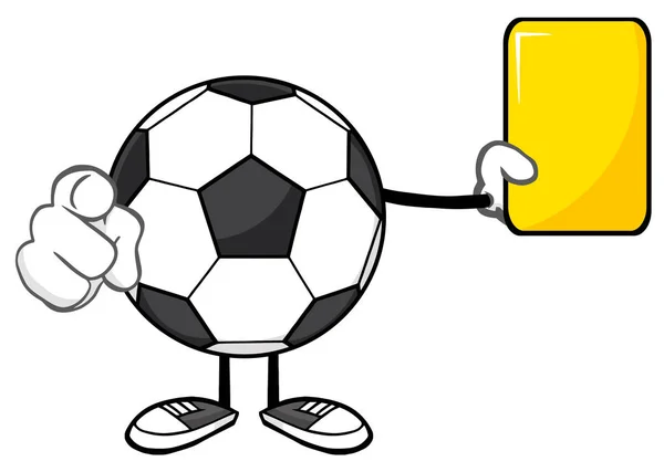 Bola de fútbol sin rostro mascota de dibujos animados — Vector de stock
