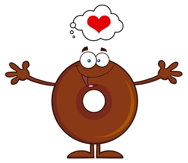 Glücklich Donut Cartoon-Figur. — Stockvektor