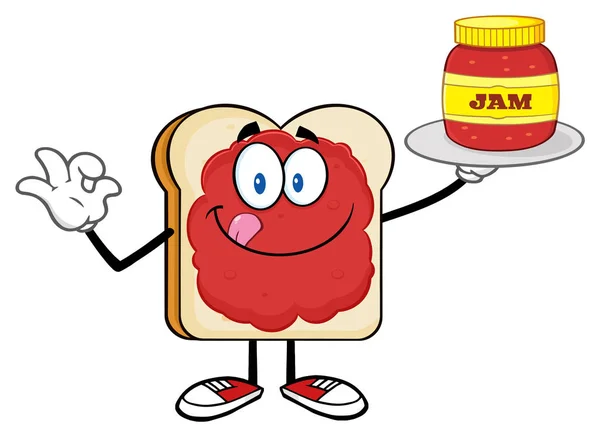 Bread Cartoon Character — Stock Vector