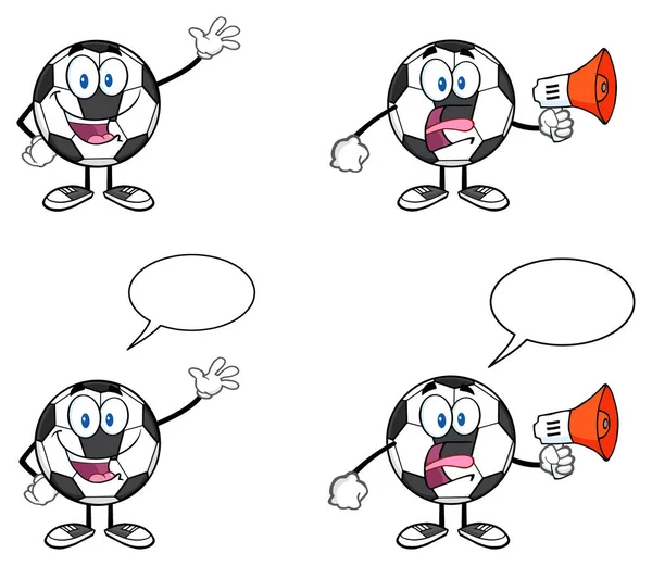 Soccer Ball Cartoon Mascot  Character — Stock Vector