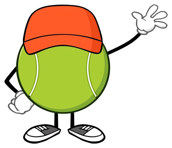 Tenisový míč kreslený maskot — Stockový vektor