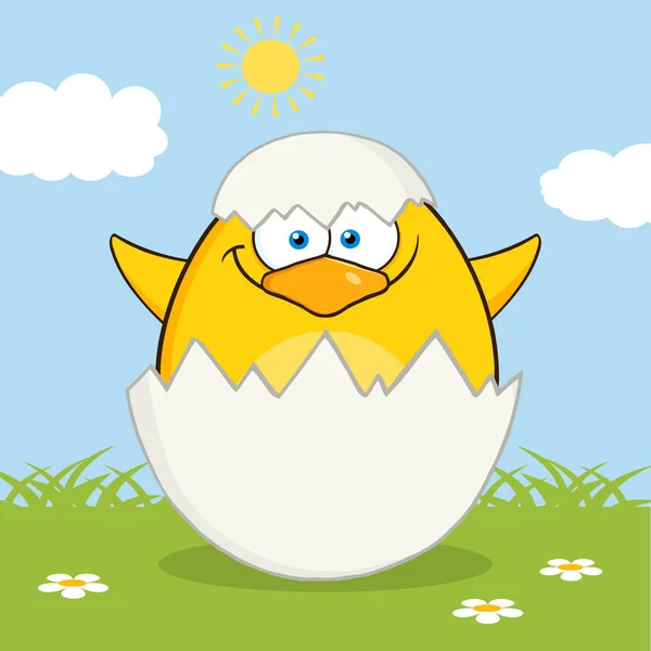 Easter Yellow Chick — Stock Vector