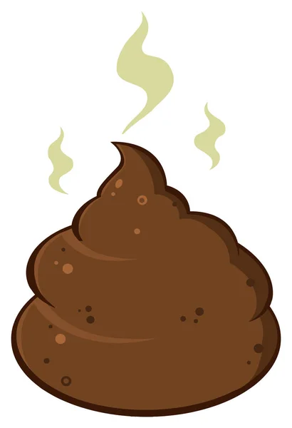 Happy Poop Cartoon Mascot Character — Stock Vector