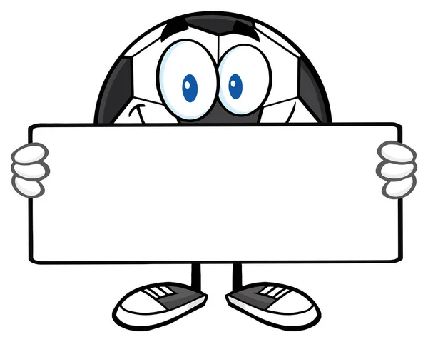 Calcio palla personaggio della mascotte del fumetto — Vettoriale Stock